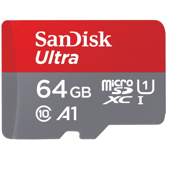 SanDisk Ultra 64GB microSDXC UHS-I, 140MB/s R, Memory Card, 10 Y Warranty, for Smartphones